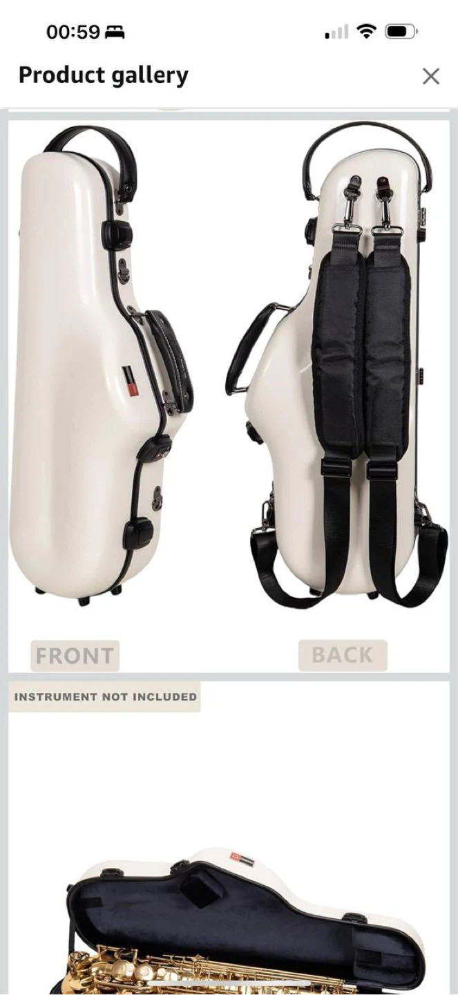 Crossrock CRF2020ASMW Alto Saxophone Case – Milky White - photo 5