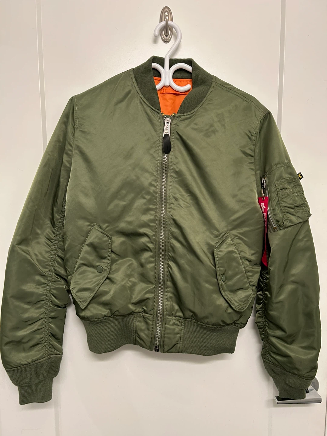 Alpha Industries MA-1 Bomber Jacket - Medium - Olive Green