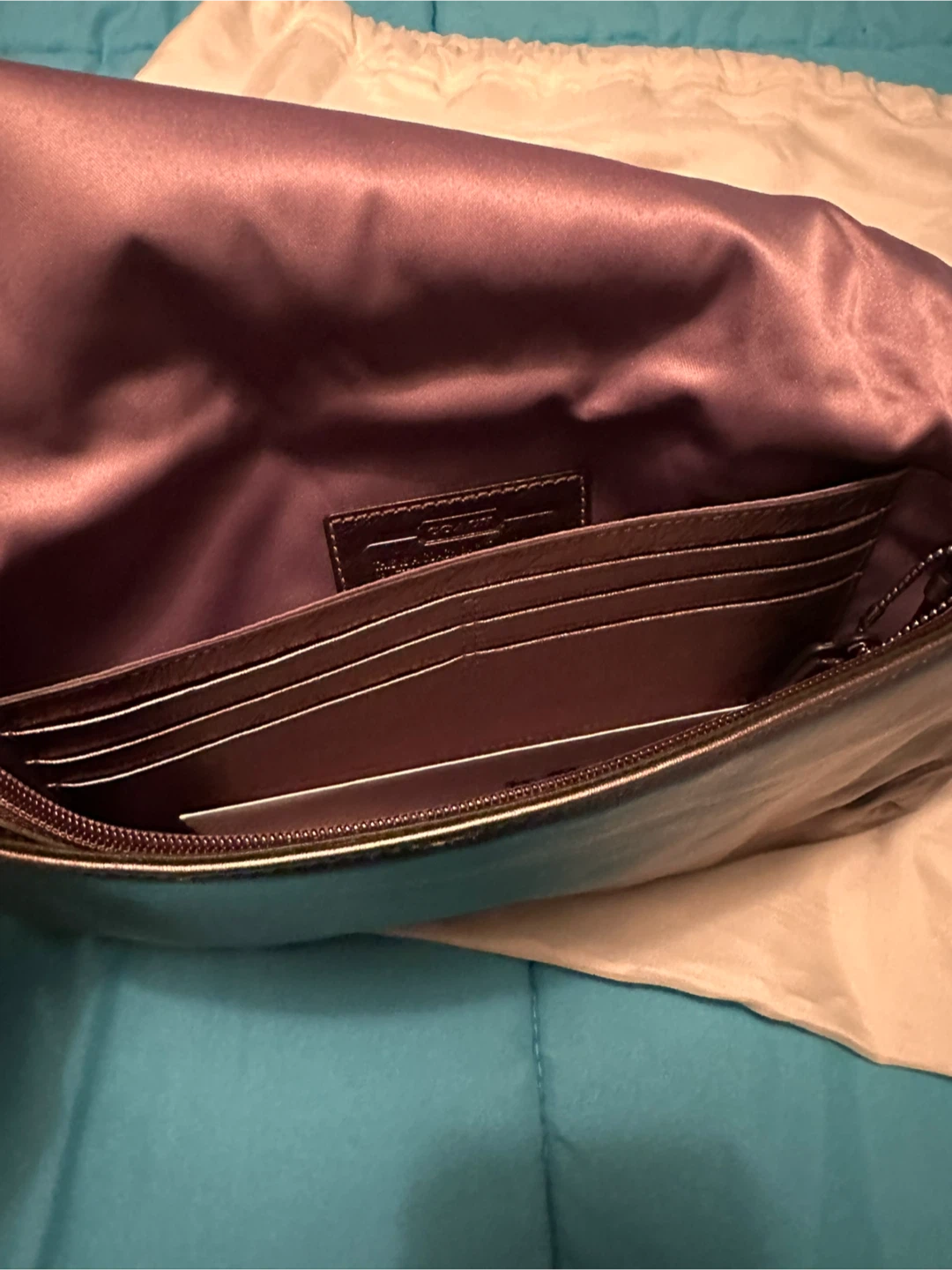 Coach Leather Clutch with Dust Bag - photo 4