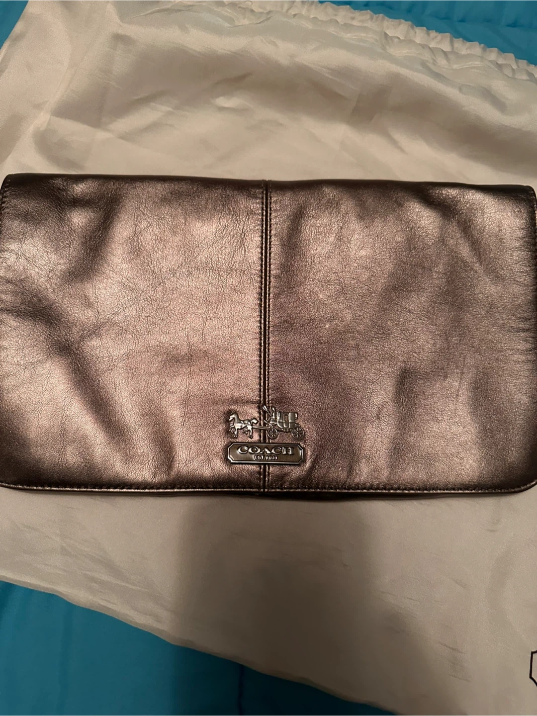 Coach Leather Clutch with Dust Bag - photo 2