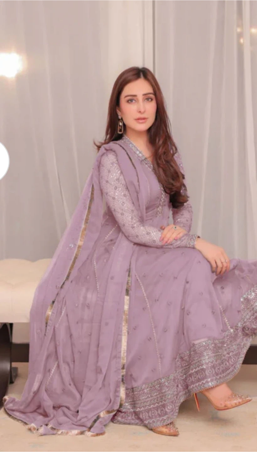 Embroidered Kameez Shalwar with Dupatta - photo 5