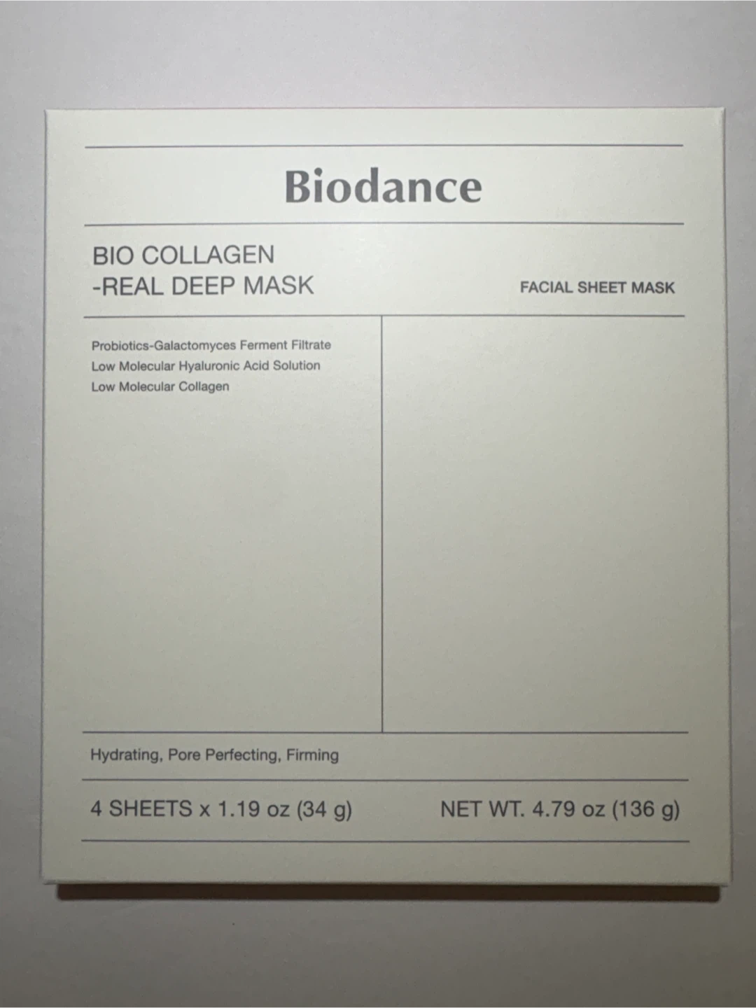 *New* Biodance Bio Collagen Real Deep Mask - box of 4 sheets