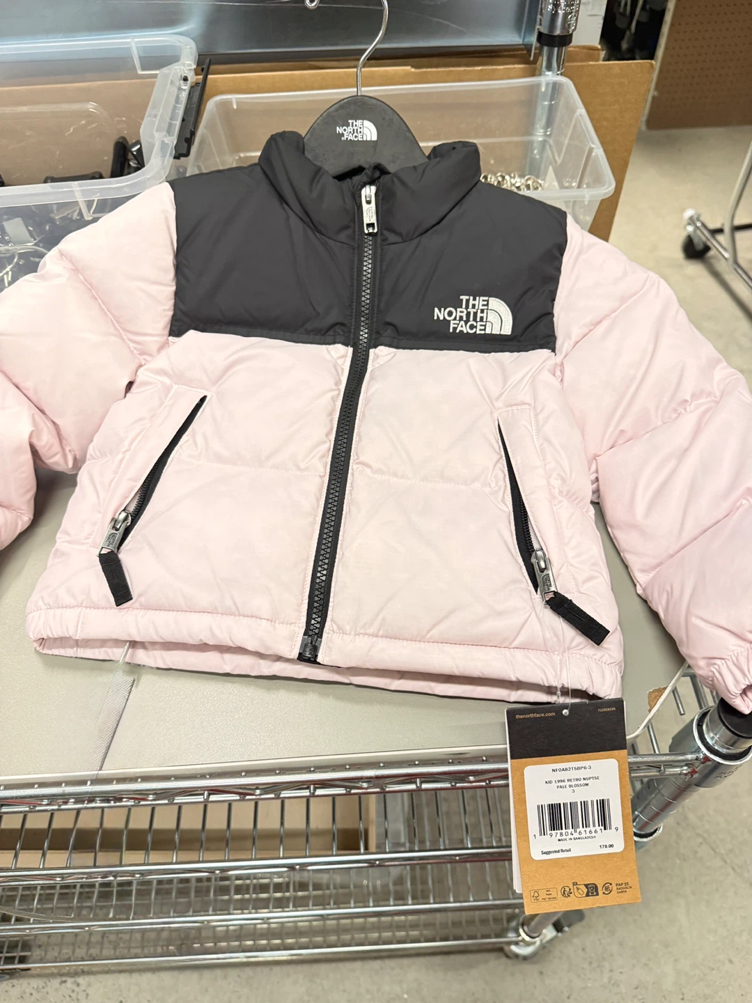 The North Face Kids Retro Nuptse Jacket - Pale Blossom