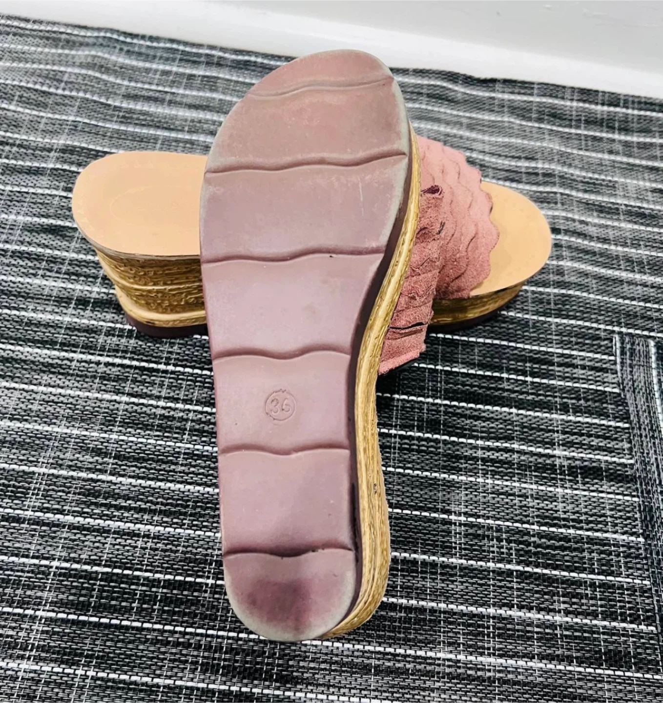 Pink Jibaili Wedge Sandals Size 36 - photo 3