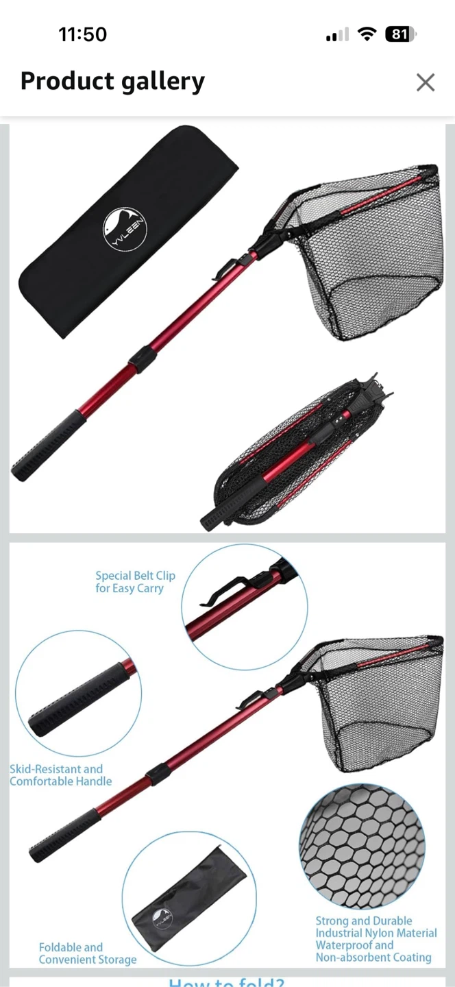 YVLEEN Foldable Fishing Landing Net - photo 4