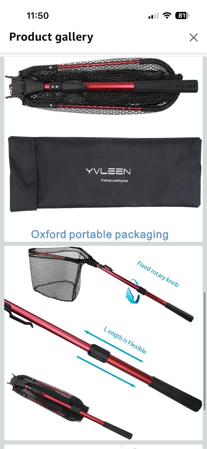 YVLEEN Foldable Fishing Landing Net - photo 2