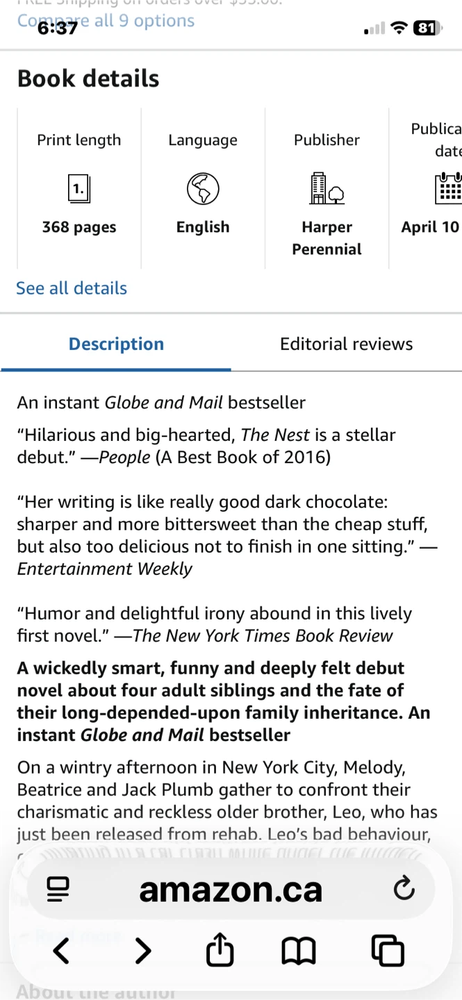 The Nest: A Novel by Cynthia D'Aprix Sweeney - photo 2