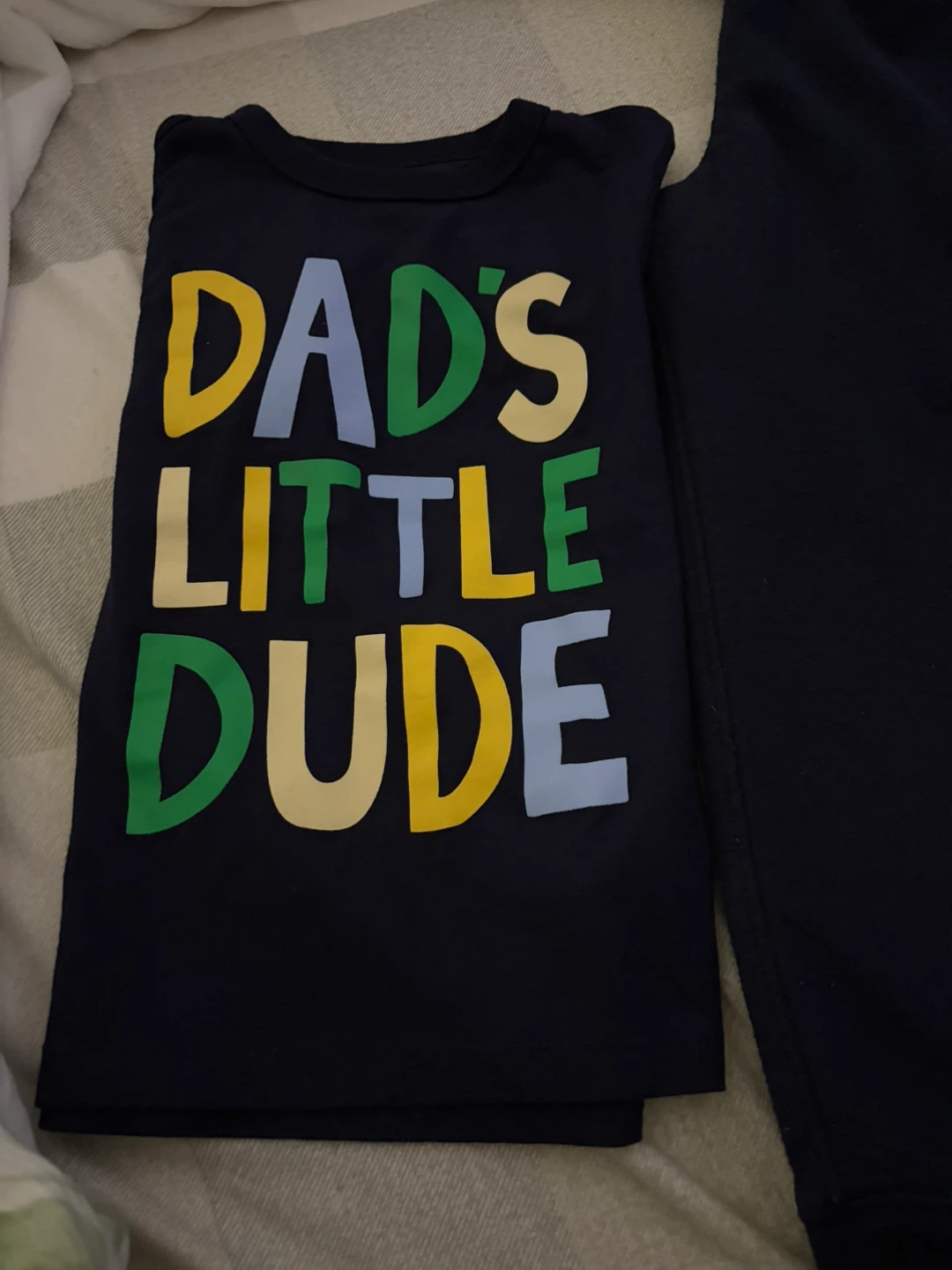 Kids "Dad's Little Dude" Graphic T-Shirt & Sweatpants Set - photo 2