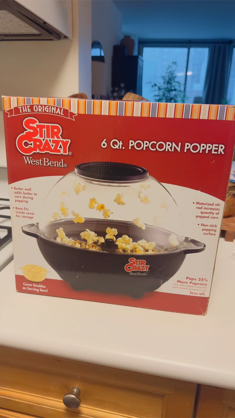West Bend Stir Crazy 6 Qt. Popcorn Popper