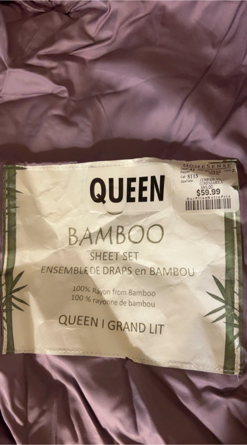 Queen Bamboo Sheet Set - Homesense