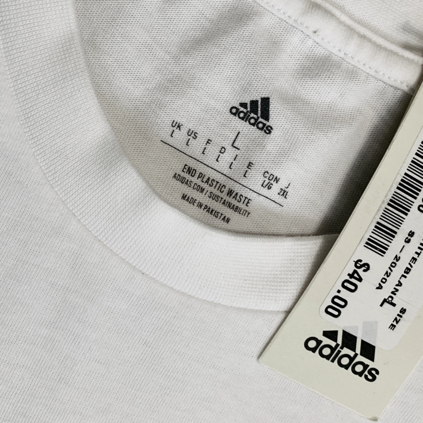 Adidas T-Shirt Short Sleeve Graphic Crewneck Multi G T White NEW - photo 5