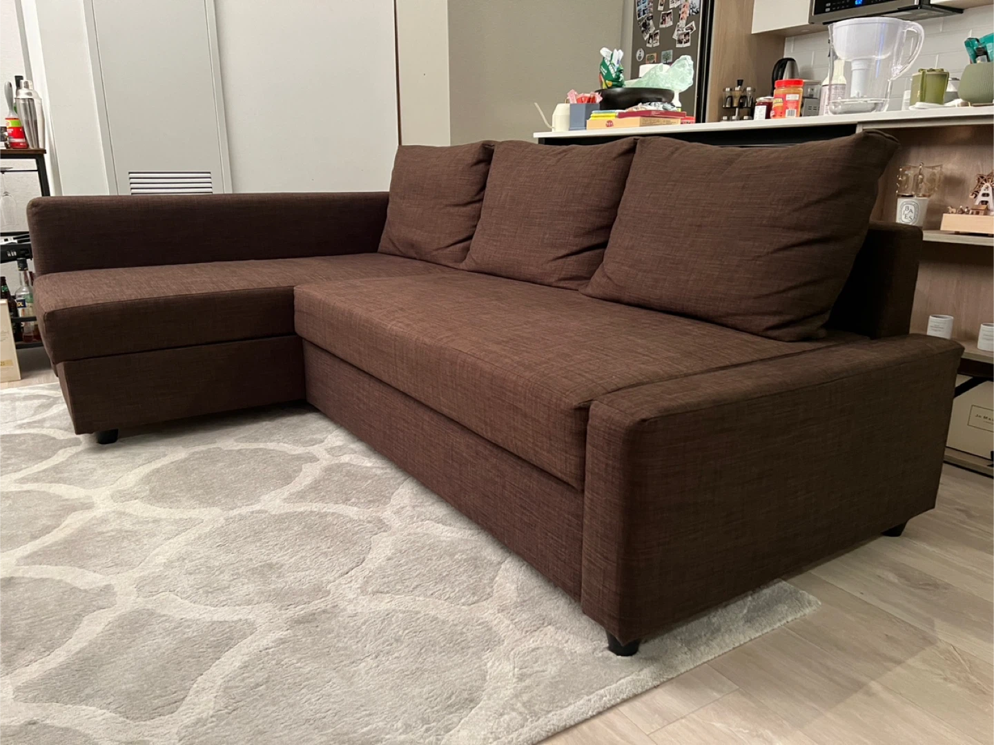 IKEA FRIHETEN Corner Sofa-Bed with Storage - Brown - photo 2