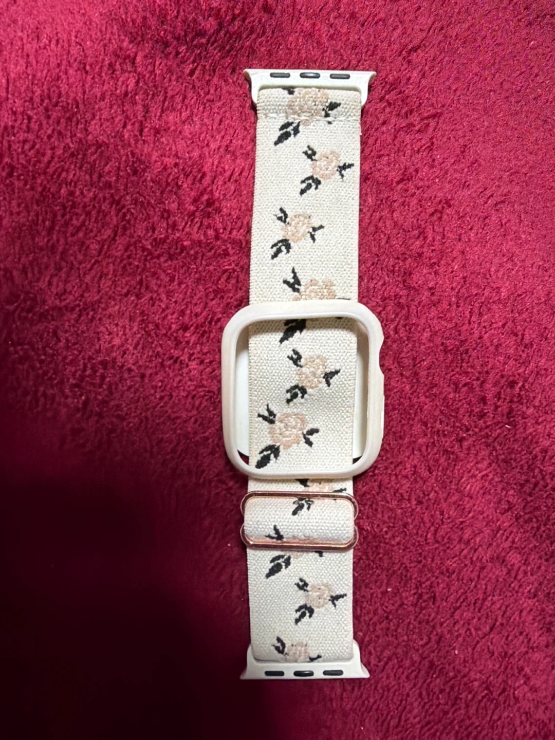 Floral Print Elastic Watch Band