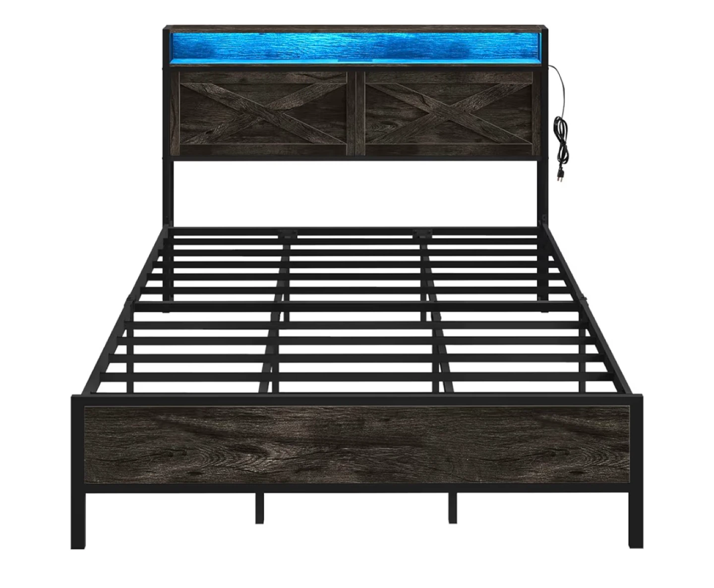 King Size Bed Frame with LED Headboard - photo 2