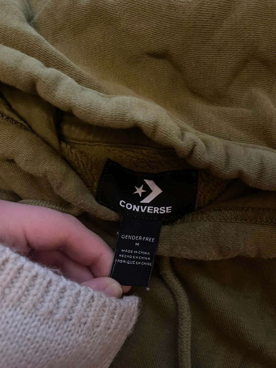 Converse Hoodie - Olive Green - Size M - photo 2