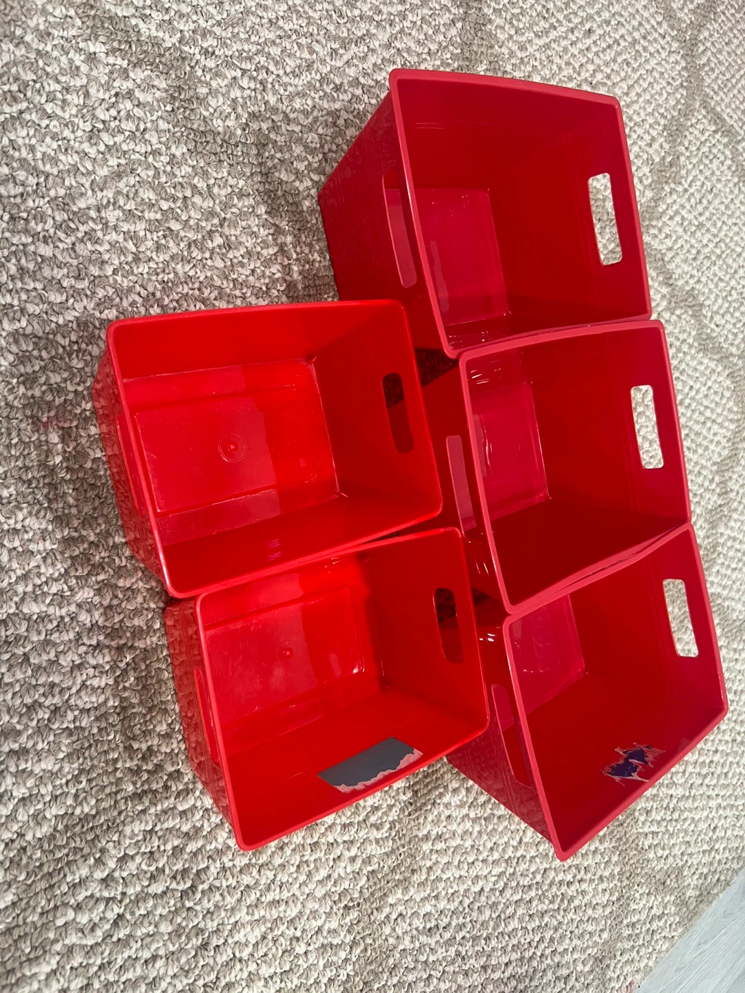 Assorted Plastic Storage Bins & Organizer Tray - photo 3
