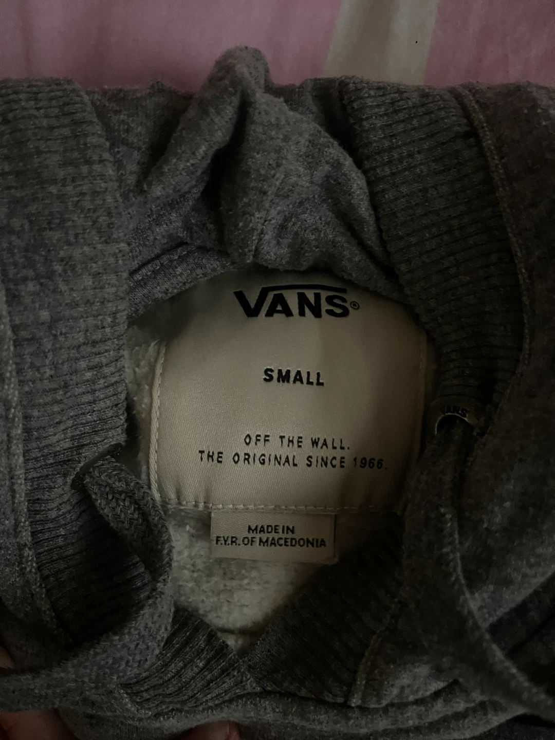 Vans Off The Wall Grey Hoodie Small - photo 2
