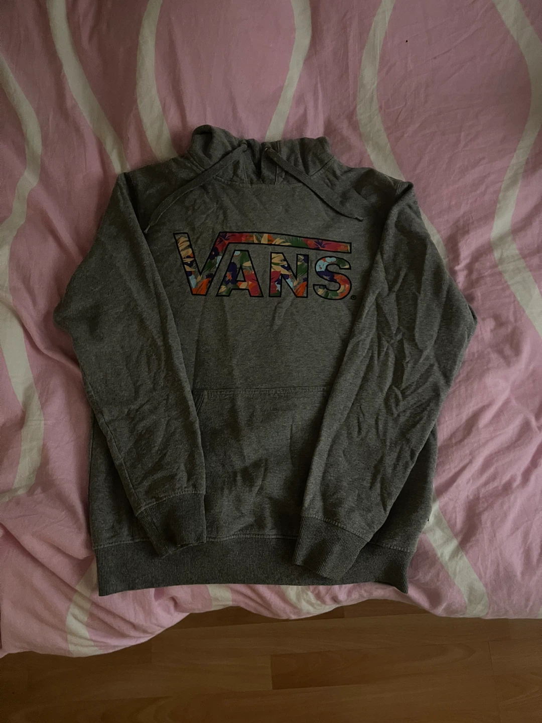 Vans Off The Wall Grey Hoodie Small
