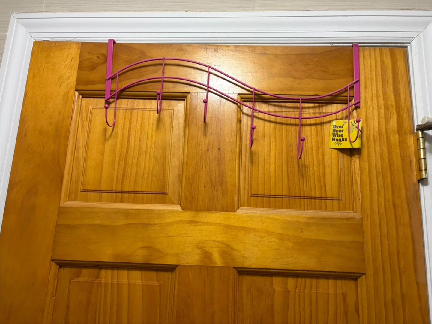 🥕 Pink Over Door Wire Hooks