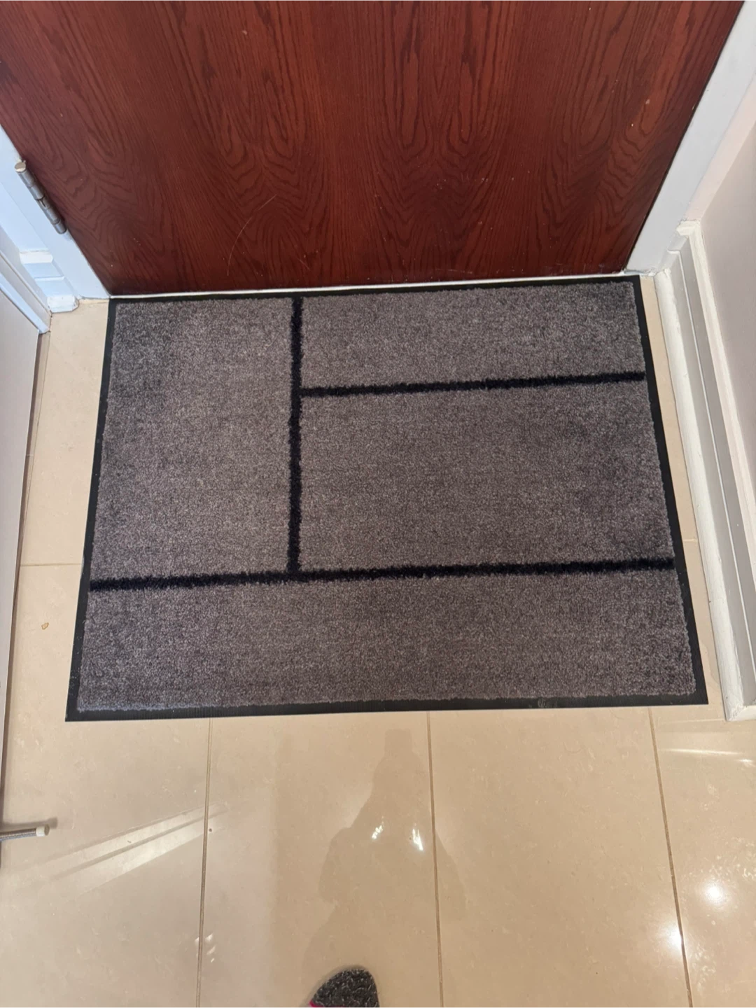 Grey Geometric Doormat