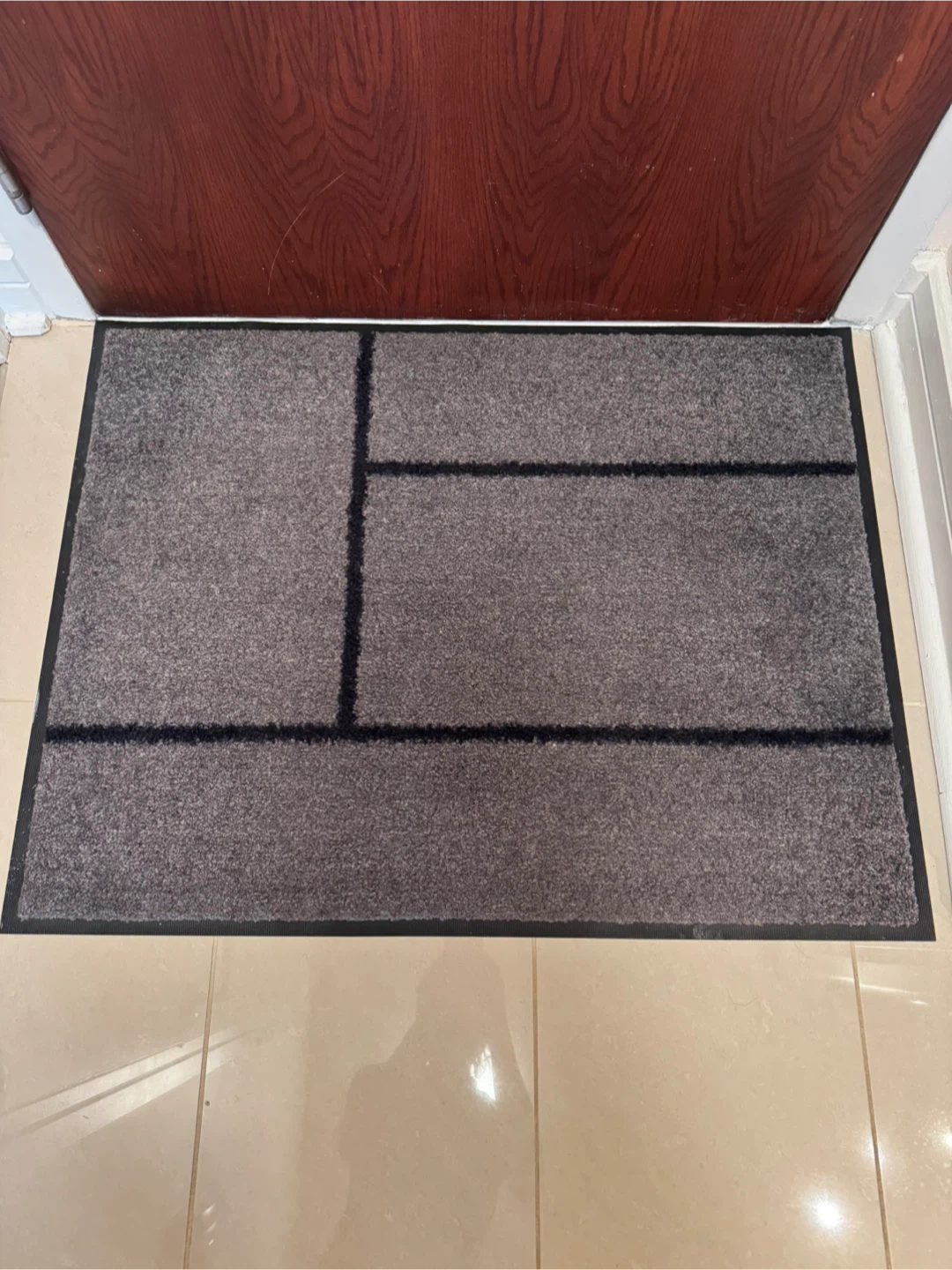 Grey Geometric Doormat - photo 2