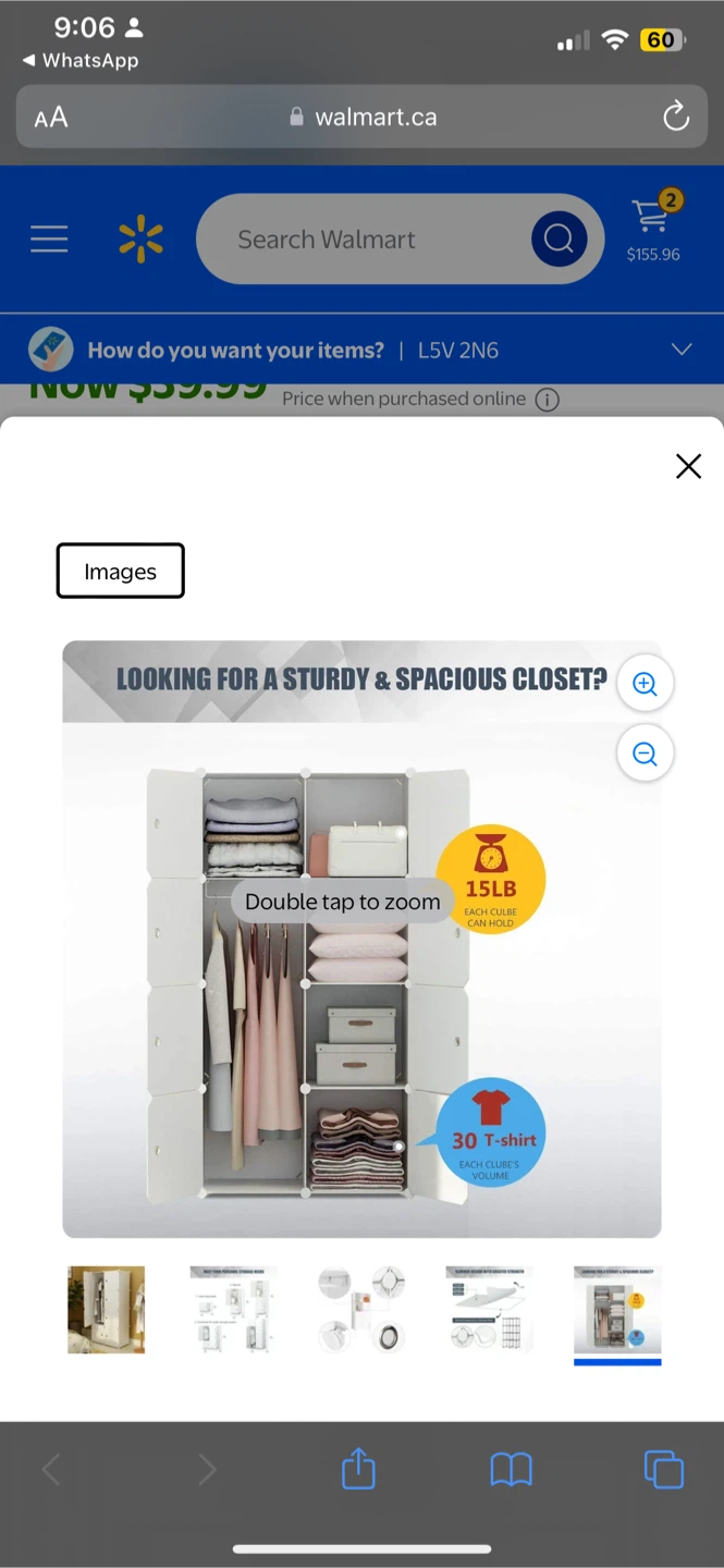 White Modular Storage Cabinet Wardrobe - photo 3