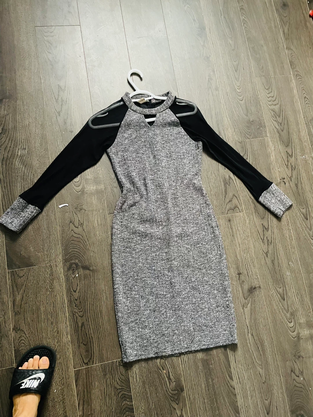 Two-Tone Knit Dress
