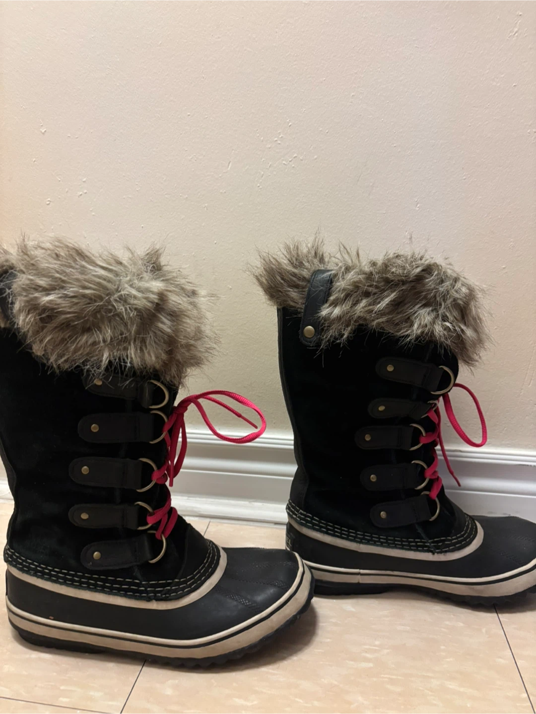 Sorel Women's Joan of Arctic Boots Black Fur Trim - photo 3