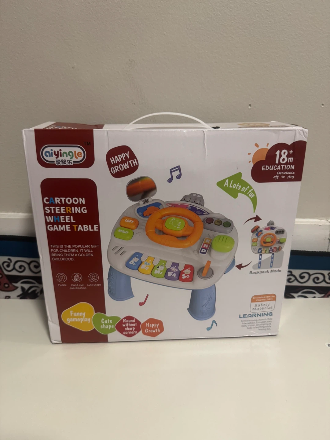 Aiyingle Cartoon Steering Wheel Game Table