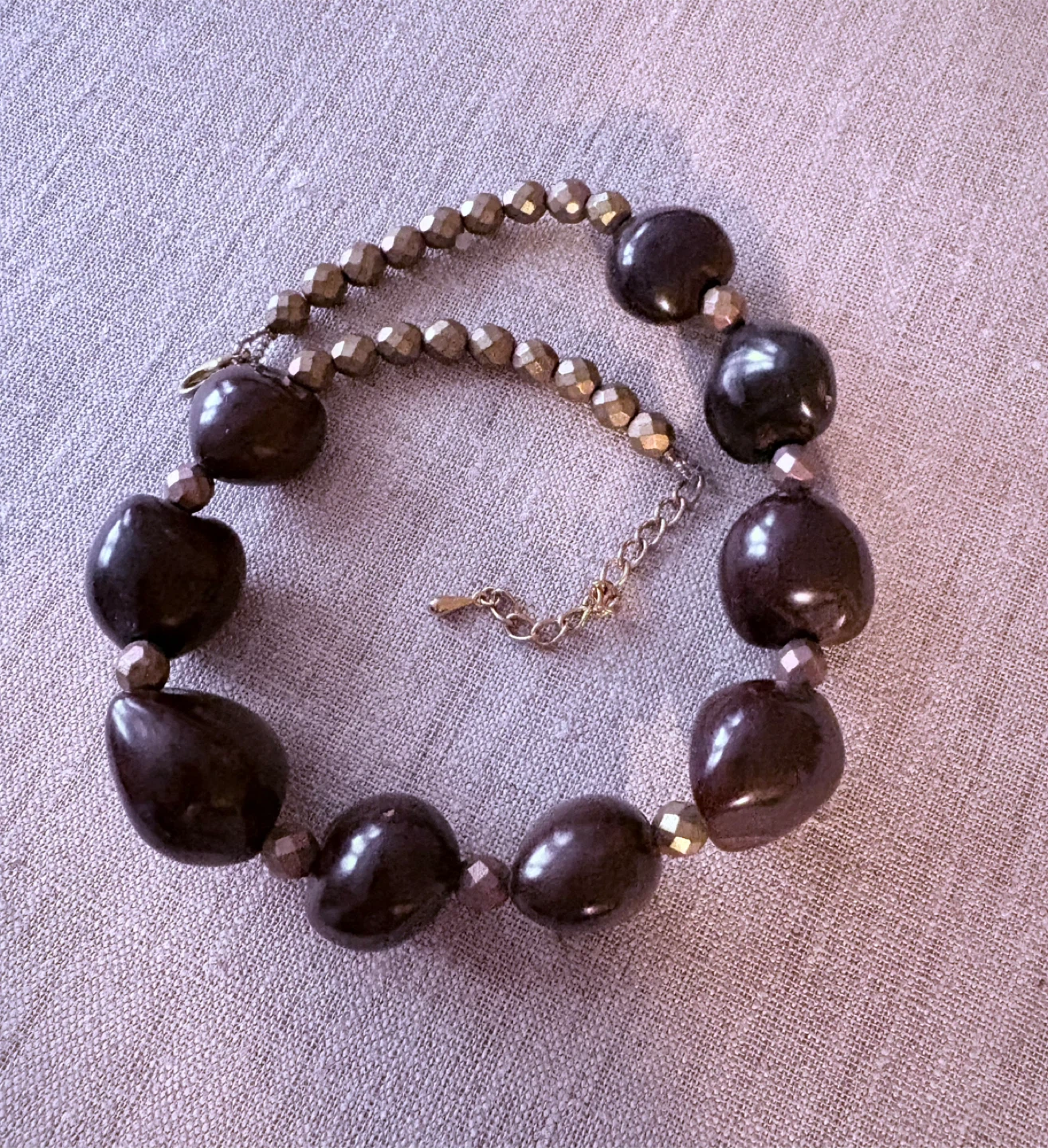 Hawaiian Kukui beads Brown Statement Necklace - photo 5