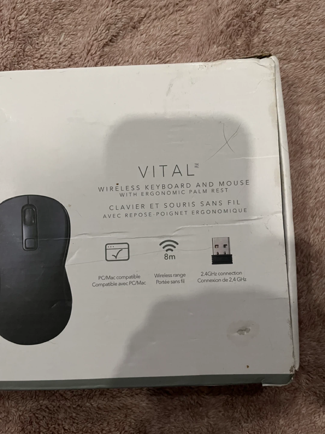 Vital Wireless Keyboard and Mouse Combo with Ergonomic Palm Rest - photo 2
