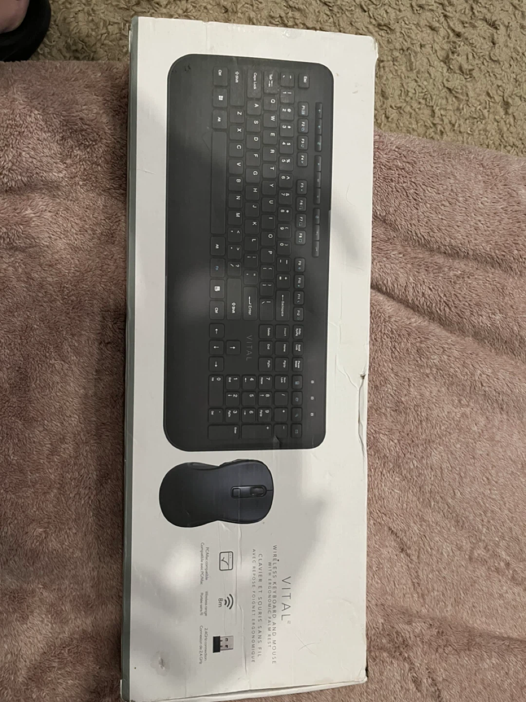 Vital Wireless Keyboard and Mouse Combo with Ergonomic Palm Rest