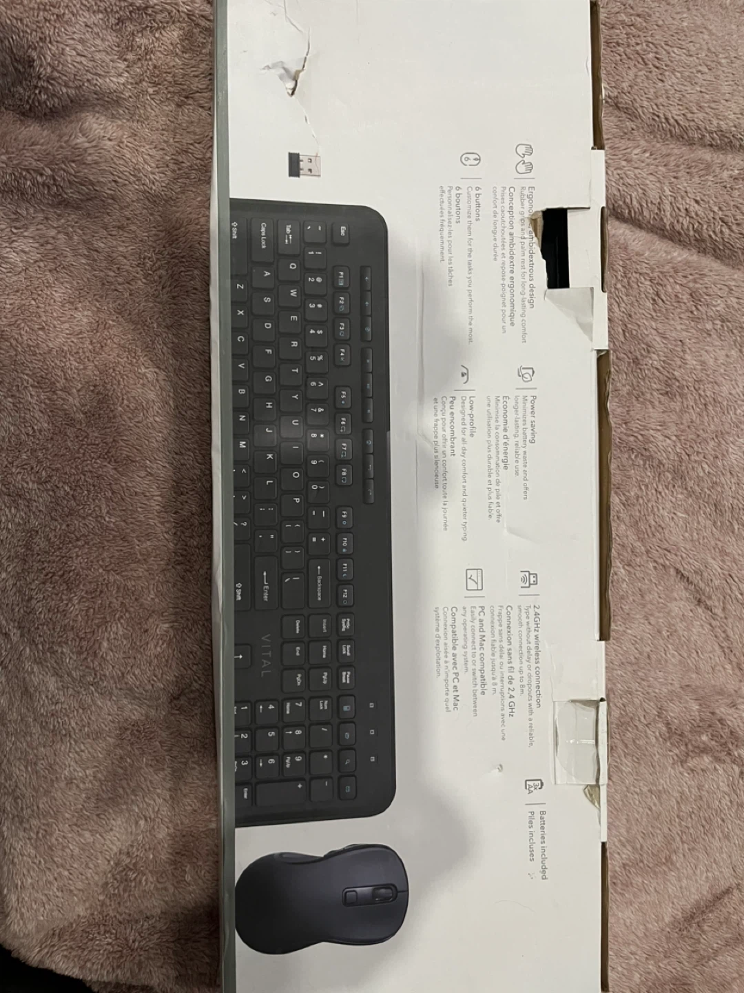 Vital Wireless Keyboard and Mouse Combo with Ergonomic Palm Rest - photo 3