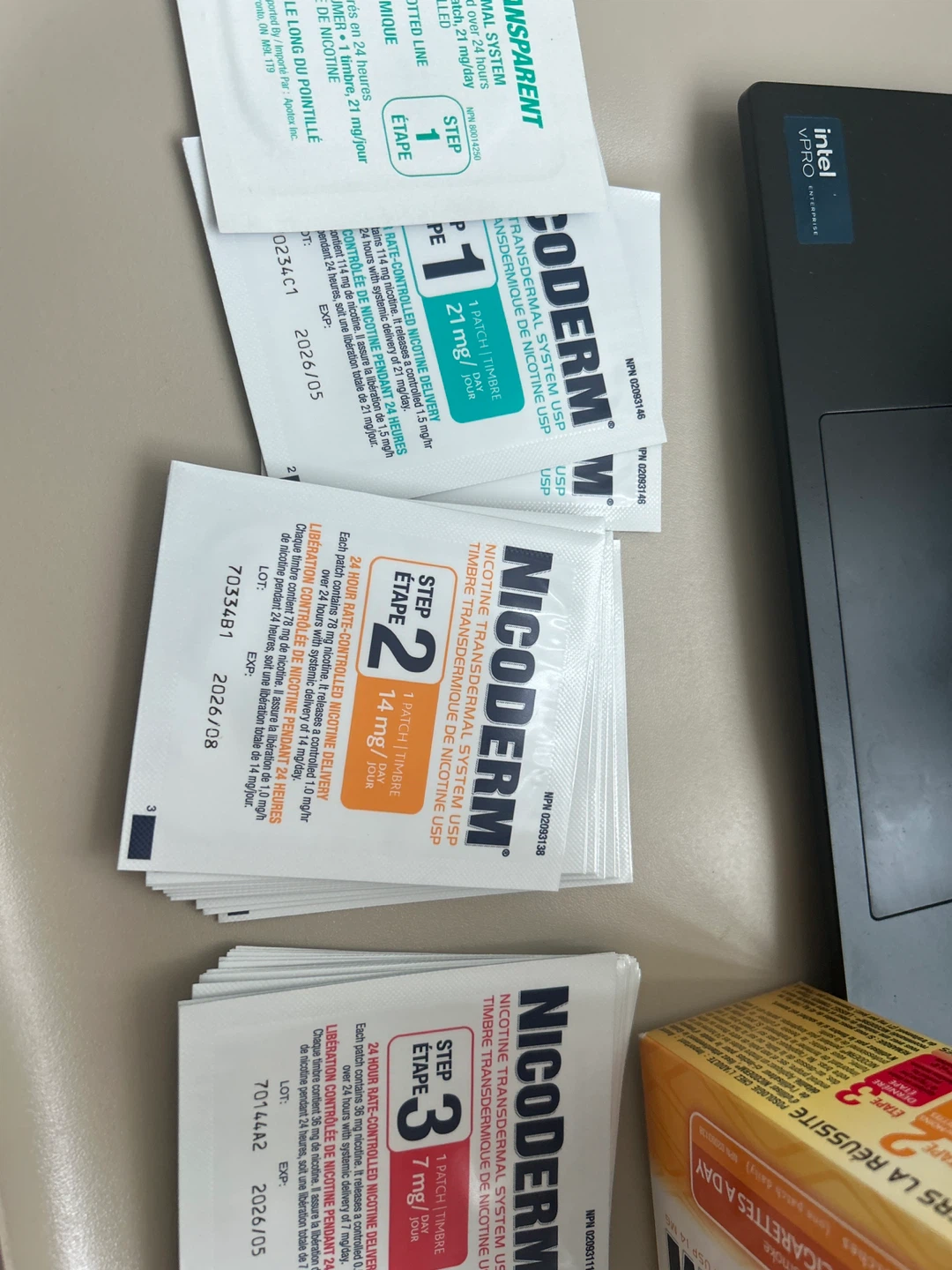 Nicoderm Transdermal Nicotine Patches - Step 1, 2, and 3