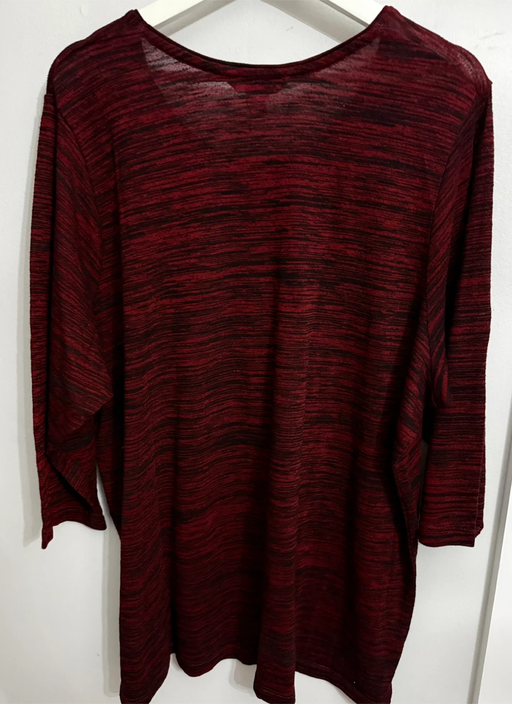 Alia Women's 3X Red & Black Striped Tunic Top - photo 3