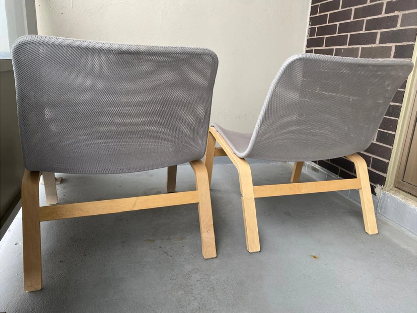 Wooden Folding Table and 2 Grey Chairs - photo 3