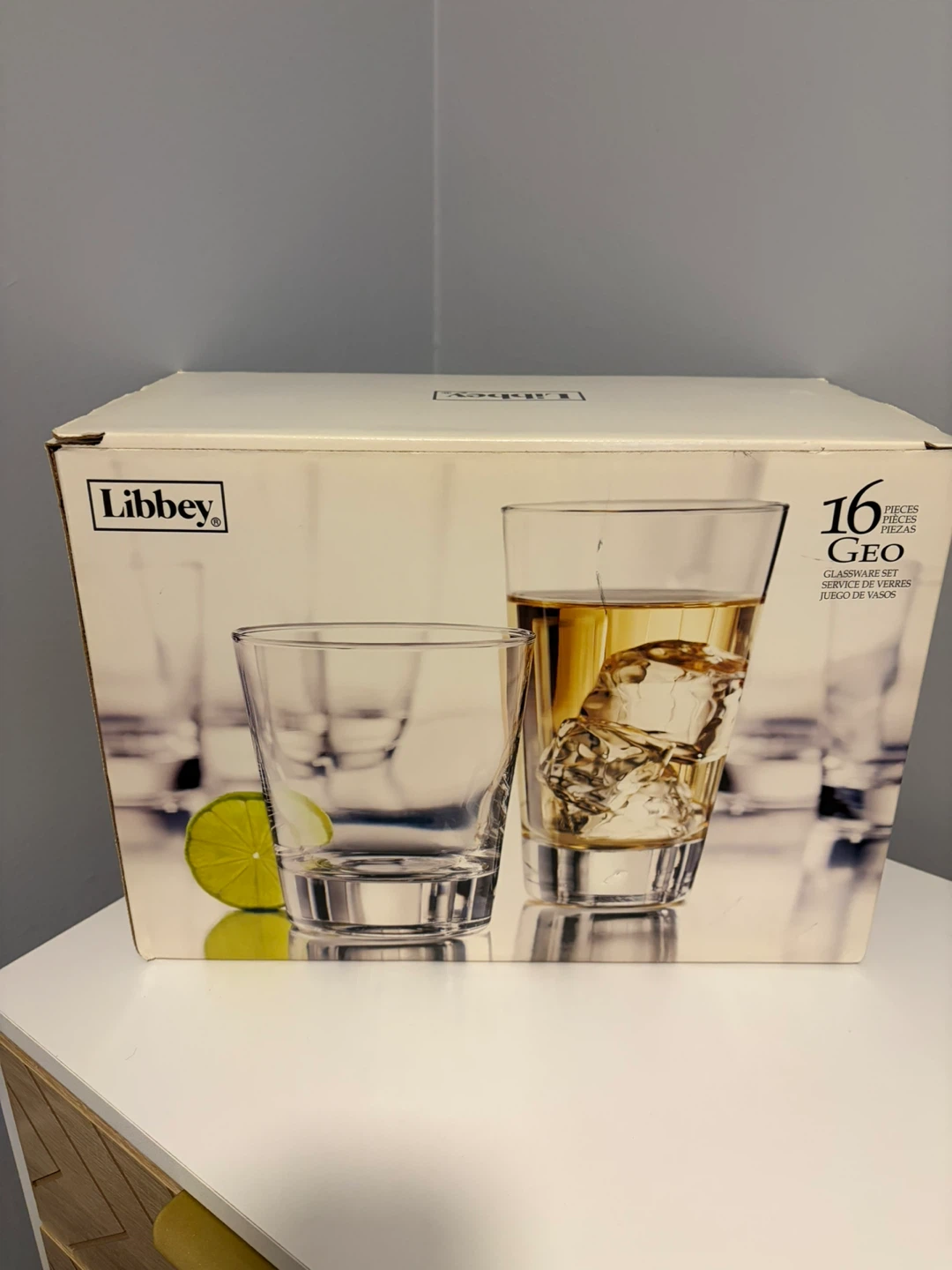 Libbey Geo 16 Piece Glassware Set (New) 🥕