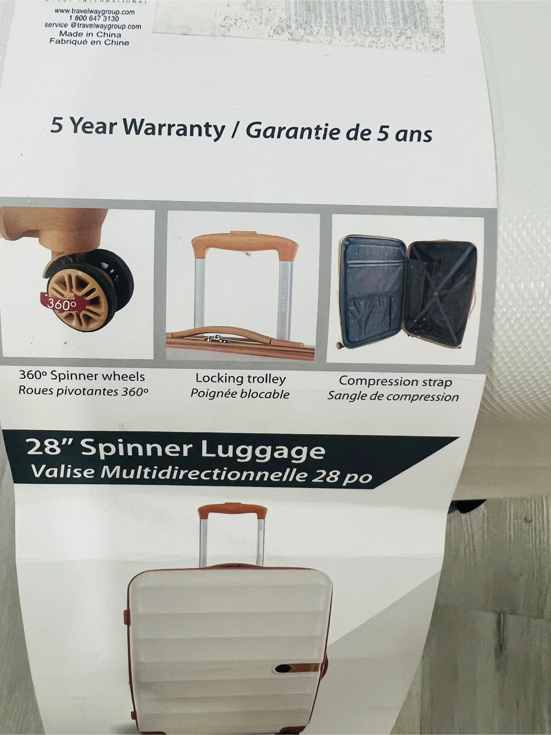 Jetstream 28" Spinner Luggage White - photo 2