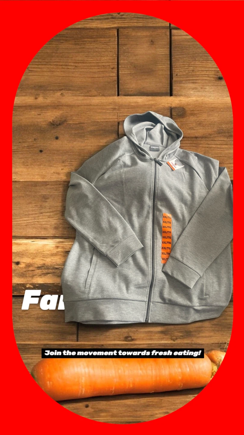RBX Grey Zip-Up Hoodie XXL