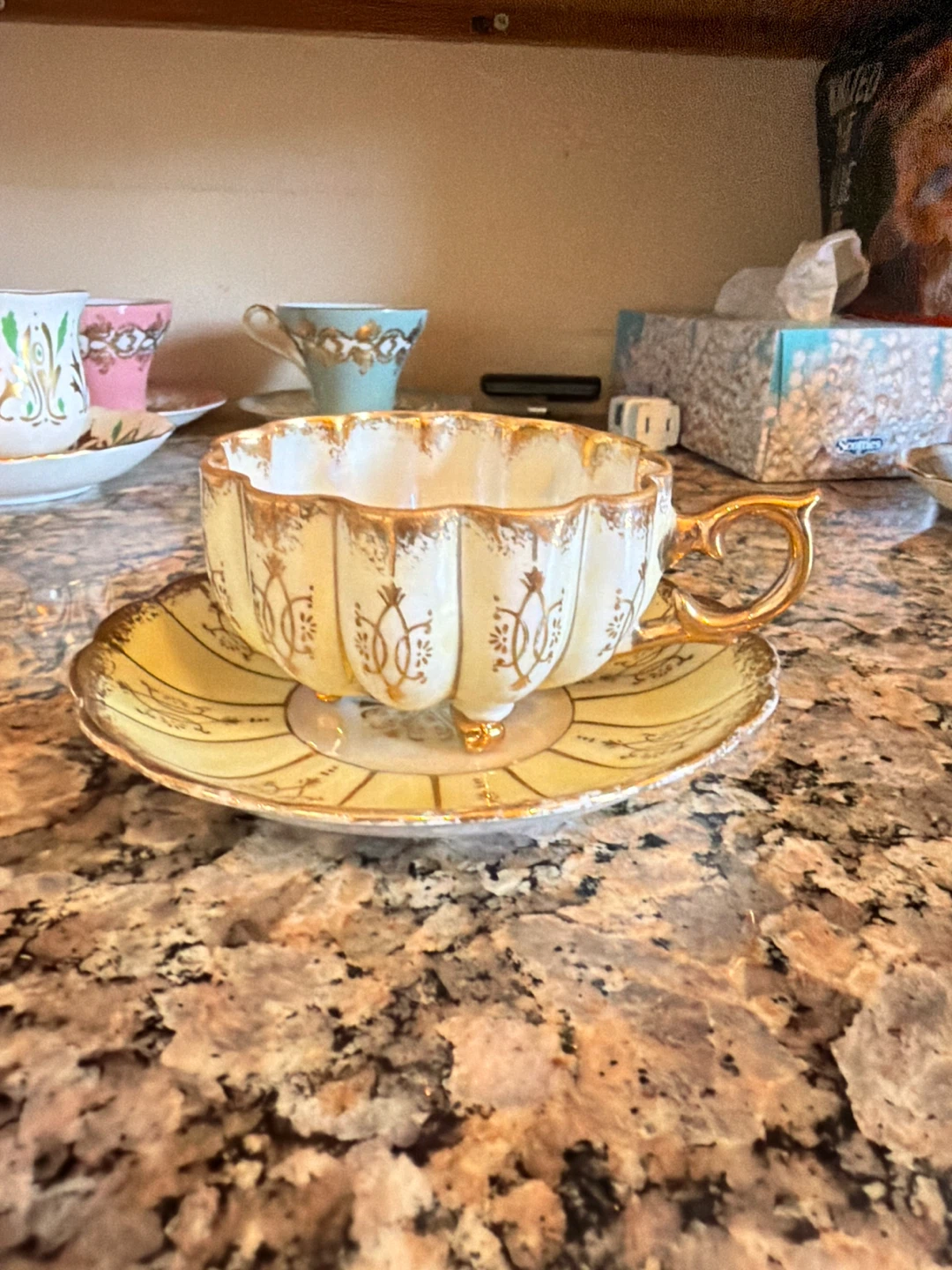 Hand Painted Shafford Japan Teacup and Saucer Set
