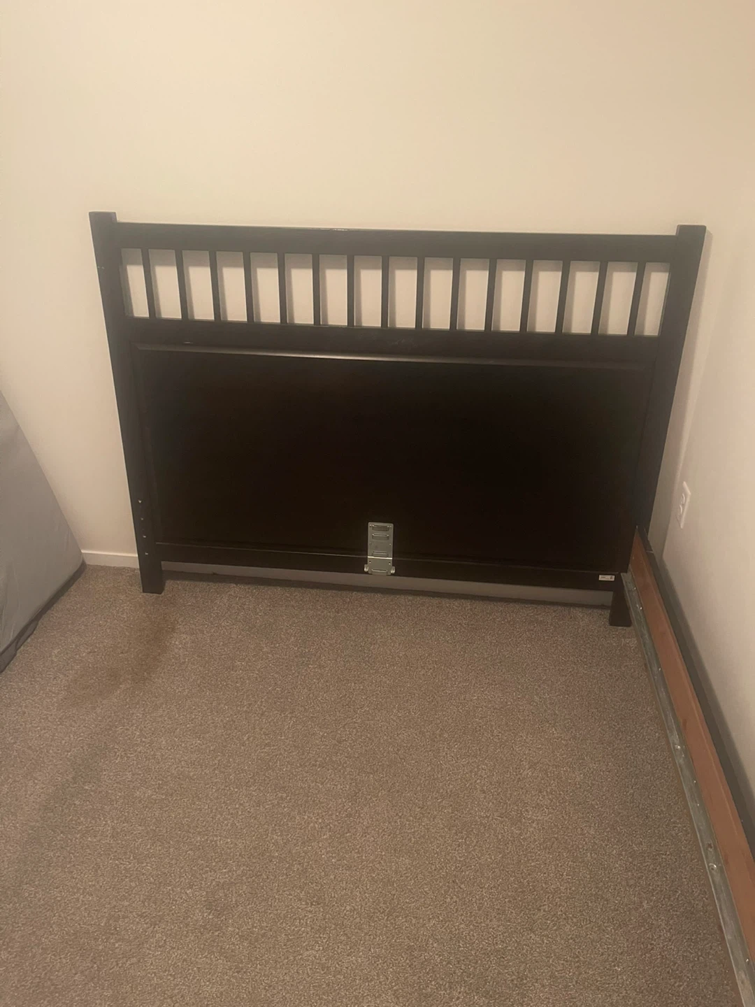 Dark Brown Wooden Headboard and Bed Frame Slats - photo 3
