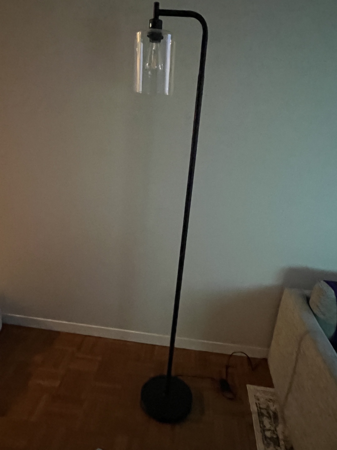 Modern Floor Lamp with Glass Shade - photo 3