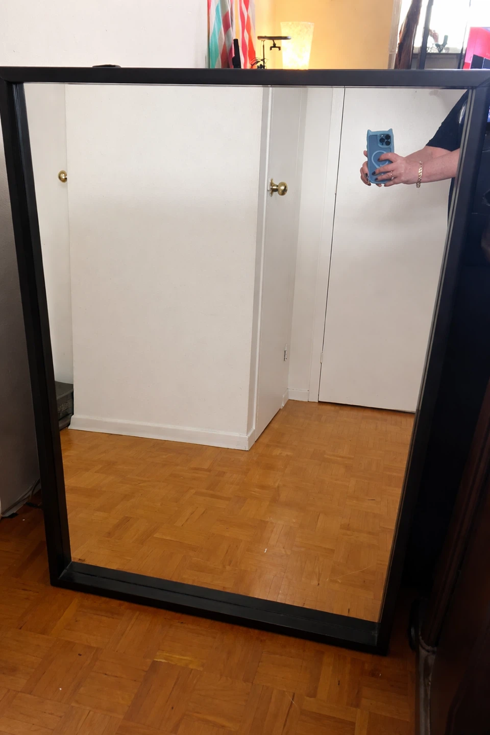 Large Black Framed Mirror