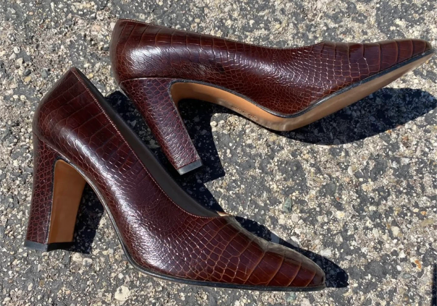 Vintage  Salvatore Ferragamo Women’s Crocodile Heels