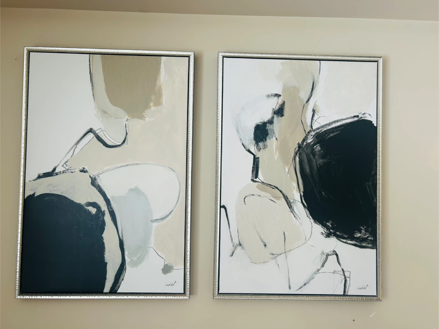Set of 2 Abstract Framed Wall Art