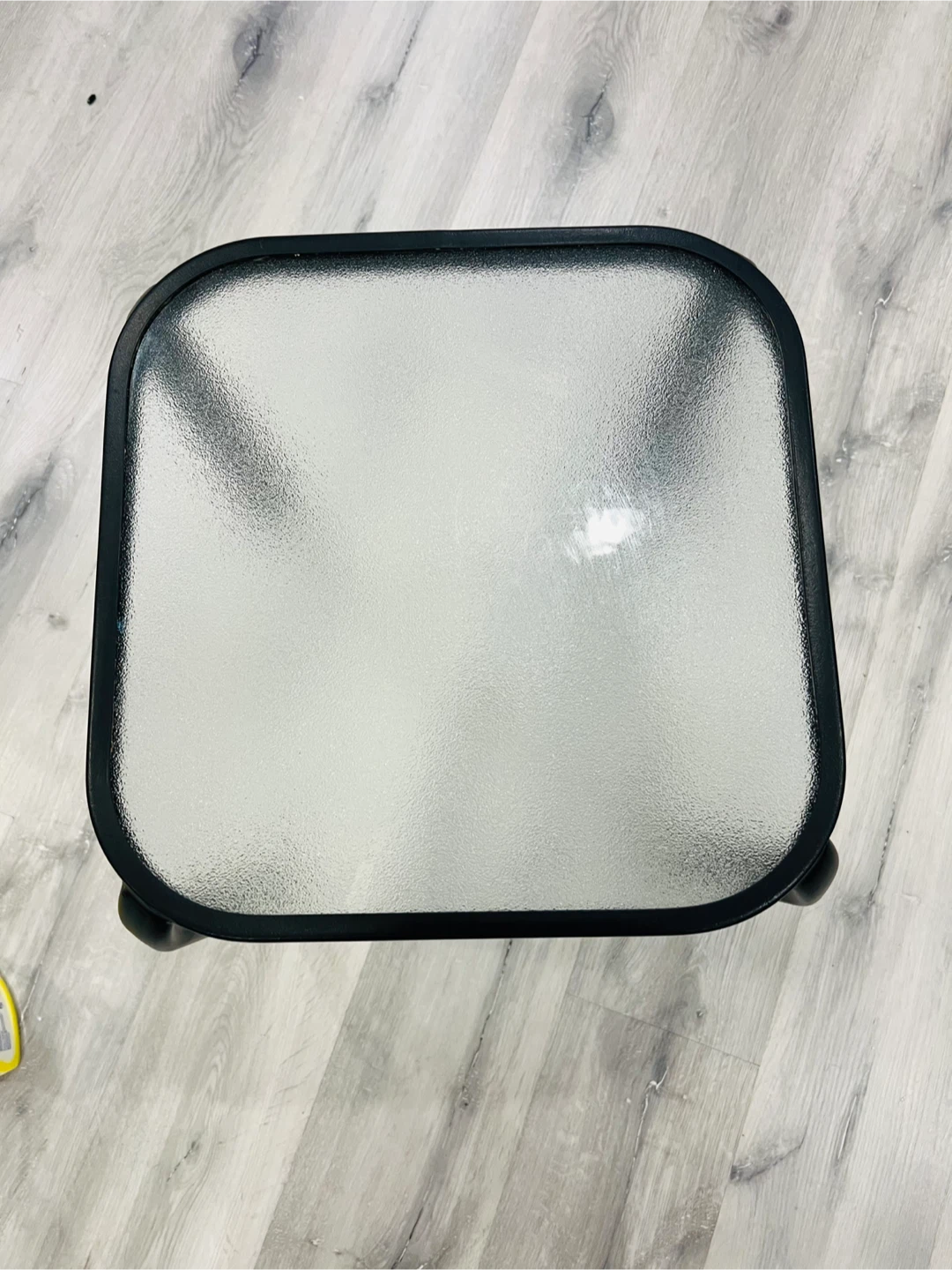 Small side table with glass top