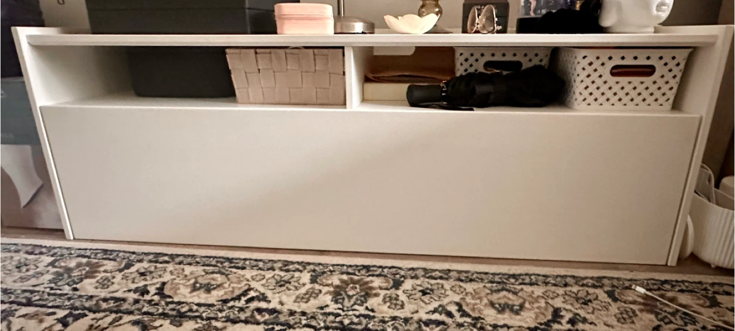 White tv stand