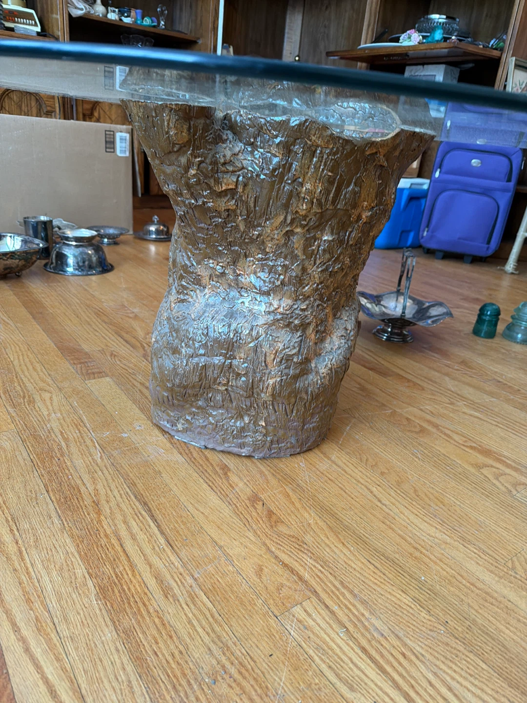 Glass Top Coffee Table with Unique Base - photo 2