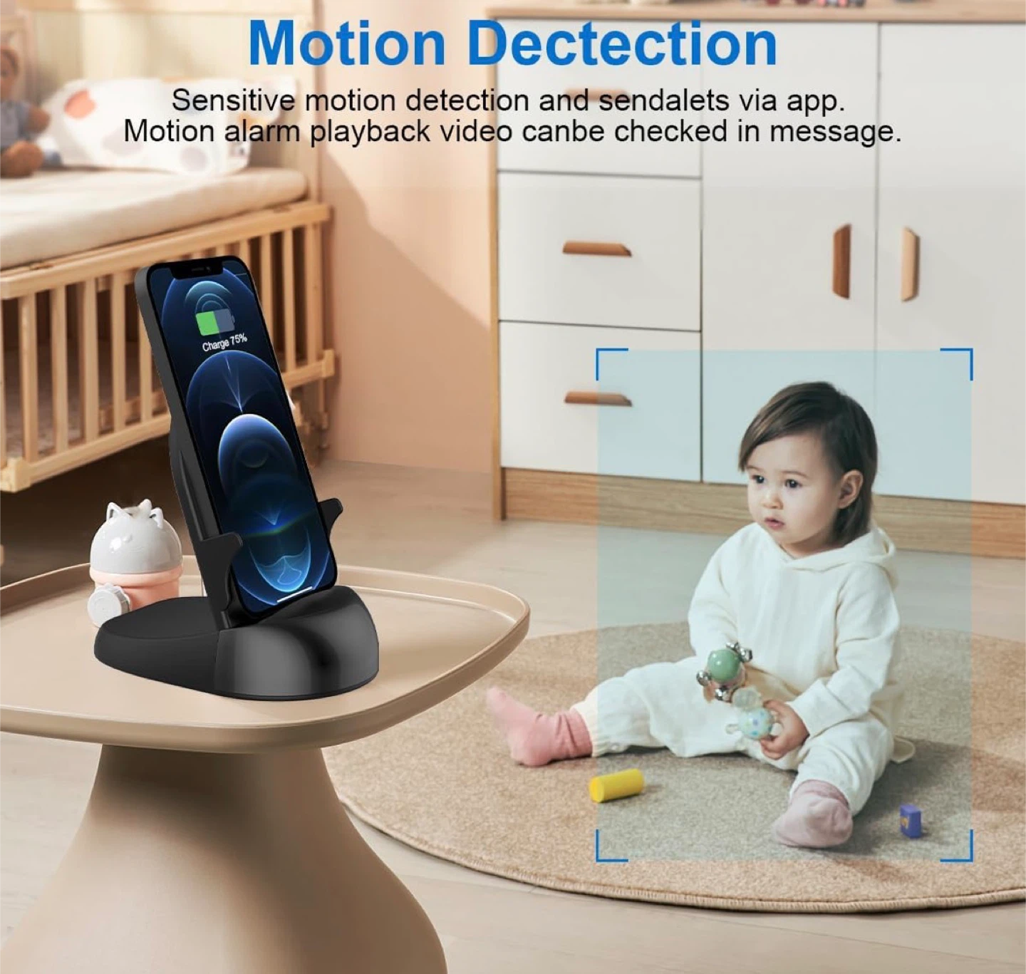 Wi-Fi Security Camera with  Charging Stand - photo 4