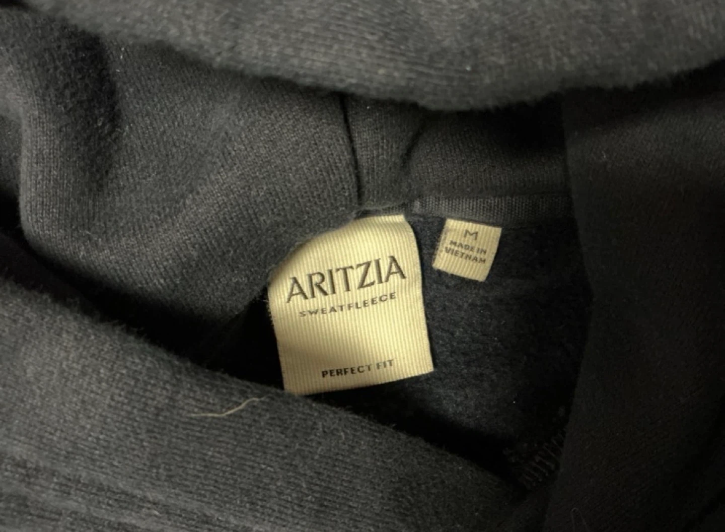 Aritzia Navy Blue Sweatfleece Hoodie Size M - photo 3